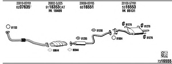 FONOS NI80440 Exhaust System